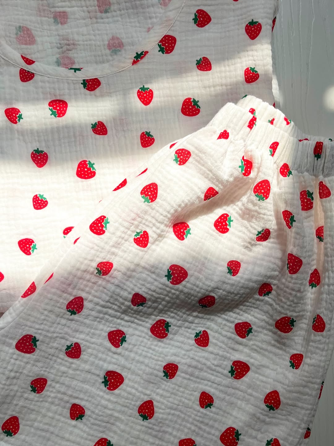 ست تیشرت و شورتک موسلین خارجی دولایه فری تا ۴۶